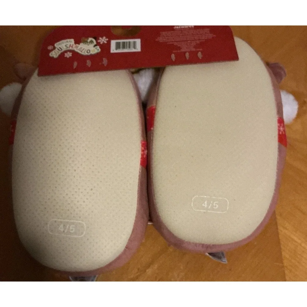 Jazwares Squishmallows Kids' Holiday Slippers‎ Dawn the Fawn - Size 4/5 - New